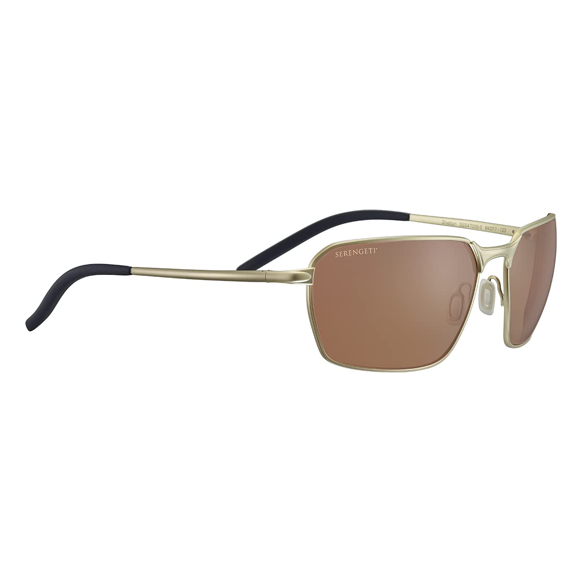 Serengetti Oval Shelton Matte Light Gold-Mineral Non Polarized Drivers, Multi, One Size