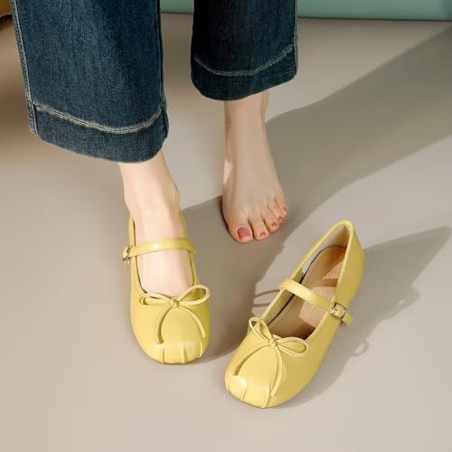 ChaiRong Zhou Women Mary Jane Flats with Arch Support and Hidden Wedge Heel Ballet Dress Shoes4