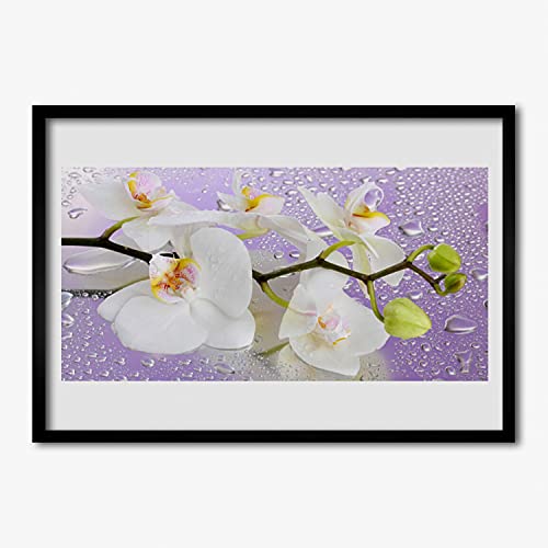 Image murale fleurs et plante 70x50 cm pour décorer un salon ou une chambre vide
