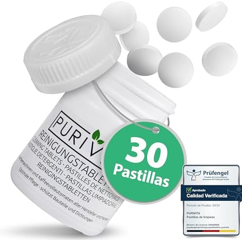 PURIVITA® Universale Pastillas de limpieza para cafeteras [30 pas...