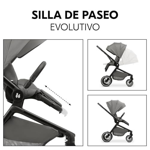 Miniatura 5 de Hauck Move N Care Set Carrito Bebe 2 En 1 - Carro Con Capazo Grande Desde El Nacimiento Hasta 22 Kg, Silla De Paseo Ligera Reversible Y Reclinable, Suspensión, Protección Uv 50 , Cesta Xl - Gris
