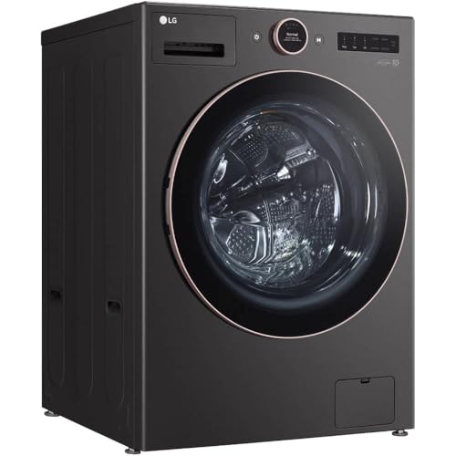 5.0 cu. ft. Stackable Smart Front Load Washer in Black Steel with ezDispense, AI Digital Dial, Steam and TurboWash360