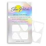 Sun Patch, Reusable Sun Screen Silicone Patches for UV Protection & Face Sunscreen, Sun Face Patches For Sun Exposure, (1 Pack/4 Nose Shapes) (White) (Golf, Surf, Swim, Ski & Snow, Outdoors)