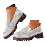 Women Loafers Platform Chunky Heel Casual Dressy...