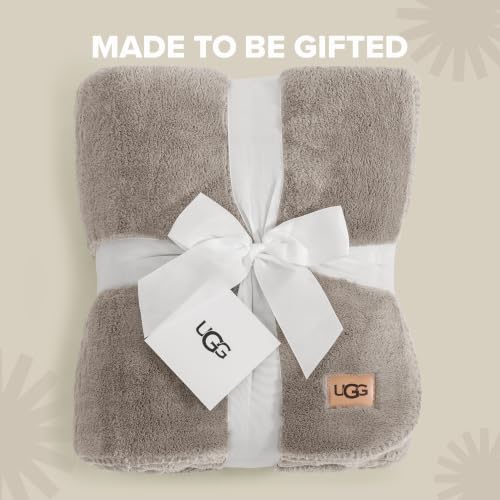 UGG Whitecap Manta de Lana Suave, 50" x 70", Gris Sello miniatura 4