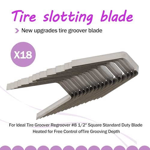 Image of Tire Groover Blade Tire Groover Regroover #8 1 /2 inch Square Standard Duty Blade New Upgrades 2024 (Set of 18)