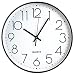 Tosnail 12 Inches Round Silent Non Ticking Quartz Wall Clock - Elegant Black Frame