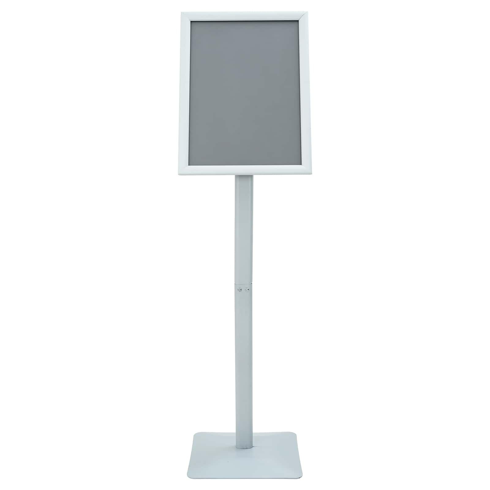Soporte para carteles de pedestal A3 con soporte de pantalla ajustable y base de hierro fundido para publicidad, soporte giratorio de 360 grados para carteles para recepción y feria