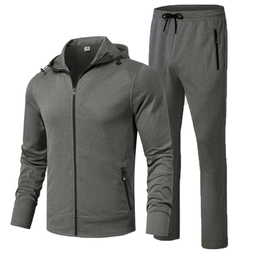 Gopune Men's Tracksuit 2 Pieces Set Hoodie Sweatsuits Full Zip Athletic Jogging Suits Long Sleeve Casual Sports Outfits