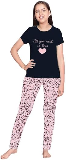 Comfort Fit Women’s Printed Cotton Half Sleeve Pyjama Set