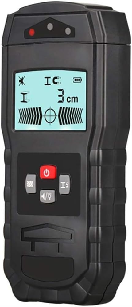 Wielofunkcyjny Skaner Ścienny Z Wyświetlaczem Lcd I Ostrzeżeniem Dźwiękowym Do Wykrywania Przewodów Pod Napięciem, Żelaza, Metalu, Drewna I Słupków, Bateria 6F22 Nie Jest