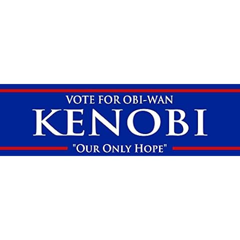 BuildASign Vote for OBI-Wan Kenobi Our Only Hope Funny Bumper Sticker Cover