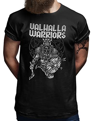 T-shirt Berserker Viking Valhalla Warriors pour homme noir grande taille 4XL