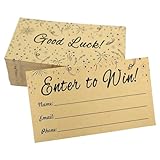 L LIKED 250 Raffle Tickets 3.5 x2 Inch Kraft Paper Enter to Win Entry Form Cards for Carnivals, Raffles, Fairs, Ballot Box, Raffle Drum-with Space for Name, Email Address Phone Number