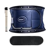 LEAMAI Decompression Back Belt,Inflated Compression Back Brace with Hand Pump and Extension Pad,Lumbar Support Belt for Men & Women Lower Back Pain Relief, Back Decompression Devices Fits Waist Size 29-49 Inches (Blue)