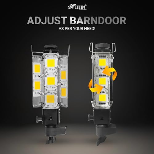 Image of HIFFIN White Porta LED 7 Panel Light Low Power Consuming LED Panels 350Watt (7 X 50w) High Intensity White Light for Photo Video Indoor Outdoor Shoot