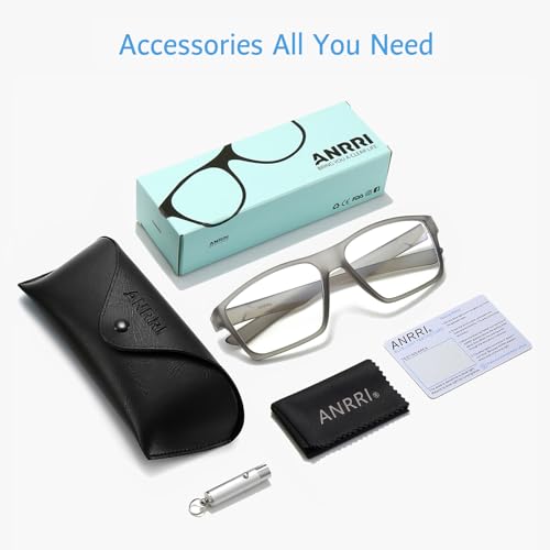 Image of ANRRI Blue Light Glasses for men Gaming Computer Gamer Glasses Anti Eyestrain UV Protection Glasses