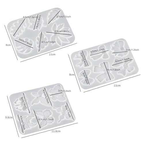 Attuslla 3 PCS Hair Stick Resin Molds Silicone Kit - Image 2