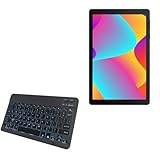 BoxWave Keyboard Compatible with TCL TAB 8 Wi-Fi Android Tablet (8 in) - SlimKeys Bluetooth Keyboard - with Backlight, Portable Slim LED 7 Colors - Jet Black