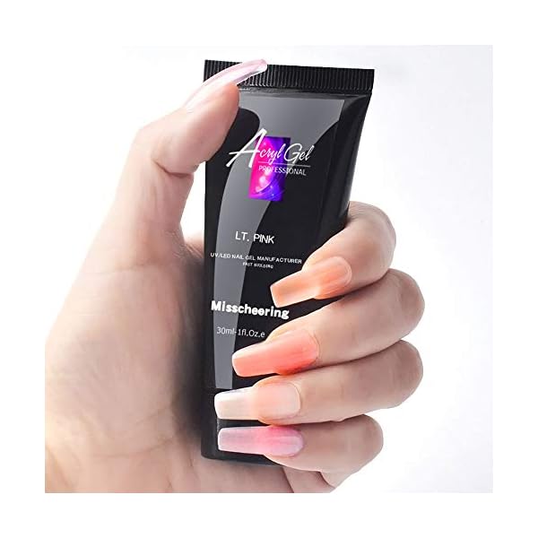 Nagel Kit 30ML Gel Acryl Quick Building Gel Nagelverl?ngerung Gel Builder Set Acryl Gel mit 48 St¨¹ck Nagelspitzen Form – Bild 4