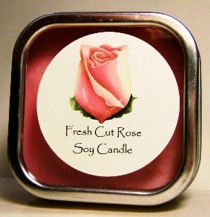 Soy Candle Floral Assortment 3 - 8 oz Highly Fragrant Scented Soy Candles in Window Top Tins - Classic Florals