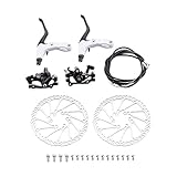 MOFANS Fahrrad Scheibenbremse Set 160mm Scheiben und vorne hinten Bremse mit Bremsbeläge und Kabel