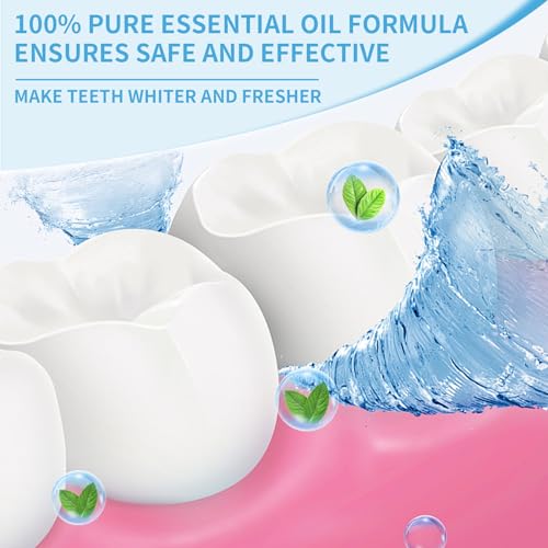 Peppermint Oil Mouthwash Concentrate (2.02fl oz) with Vitamin E, D, 100% Natural Essential Oil, Mint Flavor Mouthwash Contribute to Gum Health, Mouth Wash for Adults, Fluoride Free 300 Uses - Thumbnail 4