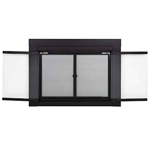 Pleasant Hearth An-1010 Alpine Fireplace Glass Door, Black, Small #TOP2