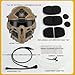 LZAQHMT Tactical Airsoft Helmet with Built-in Communication Headset, Anti-Fog Fan & Replaceable Lenses - Adjustable Tactical Gear for Paintball Hunting Airsoft(BCP)