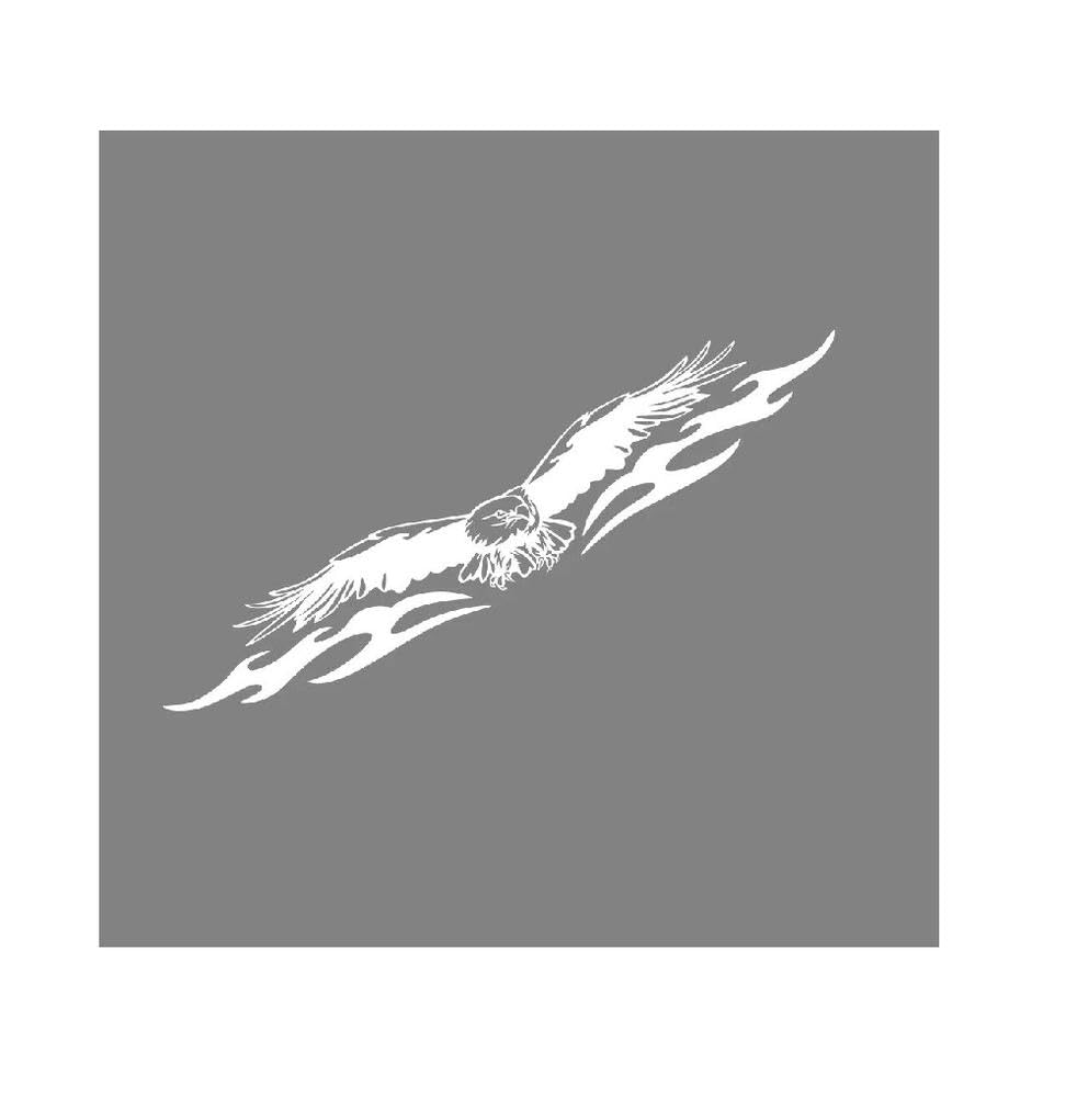 Dabhuoc Glossy White Car Windshield Stickers Automobile Truck Windscreen Eagle Shape Vinyl Cover Decor Decal(Glossy White)