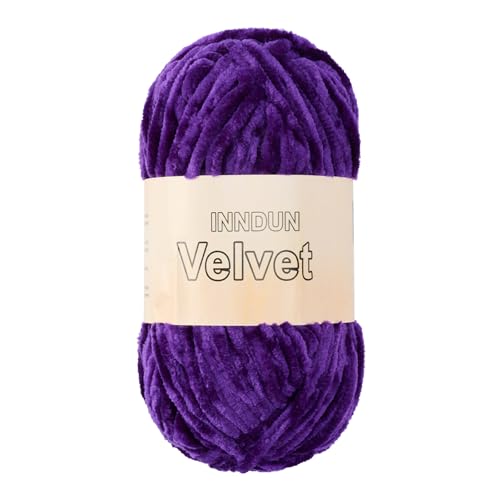 Velvet Yarn for Crocheting Darkpurple Chenille Yarn Super Bulky Baby Blanket Yarn Amigurumi Yarn