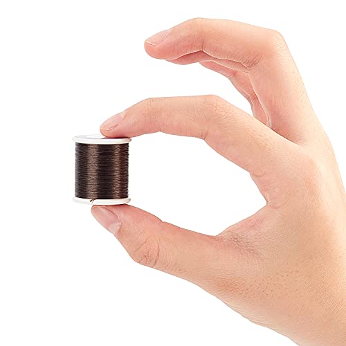 Ph Pandahall 0.1Mm Nylon Seed Bead Thread 100 Yards Brown White Bracelet Cord Beading Thread Invisible Sewing Thread Nylon Braided Thread String For Leather Stitching Beading Jewelry Bracelets Making #TOP2