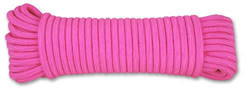 Flash Cord drf1 Polypropylen-Schnur, geflochten, Maximalbelastung, Rosa Neon, 20 m