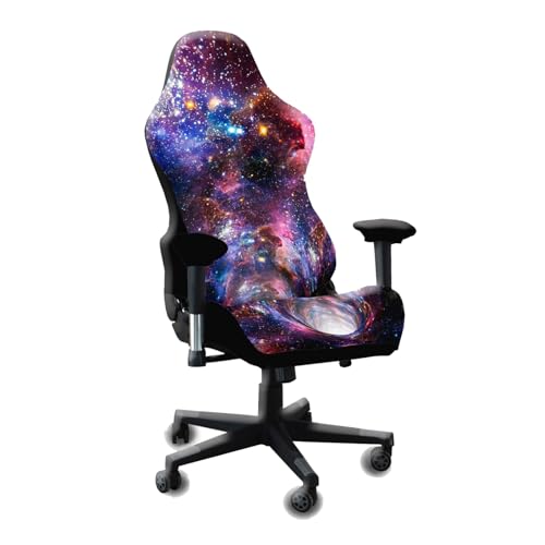 Tufkiss Funda para Silla Gaming 4 Piezas, Funda para Silla De Computadora con Estampado EláStico Lavable ExtraíBle Fundas para Sillas De Juego (No Incluye Sillas)(B)