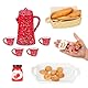 Miniatur Wichtel Zubehör,Porzellan Kaffee Teeservice Geschirr Puppenhaus Zubehör Puppenhaus Geschirr Puppengeschirr Porzellan Tee Zubehör Wichtel Zubehör Kaffee für 1/12 Puppenhaus