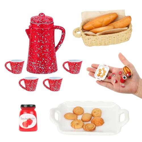 Miniatur Wichtel Zubehör,Porzellan Kaffee Teeservice Geschirr...