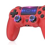 GGiking Wireless Controller für PS-4, Kompatibel mit PS-4 Pro/Slim/PC, Kabellose Gamepad mit Turbo, Touchpanel, Dual Vibration, 6-Achsen Gyro Sensor, 3,5-mm-Audiobuchse