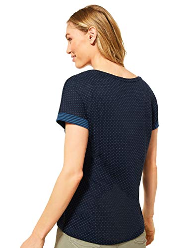 Cecil 316069 T-Shirt, Blu Profondo, XS Donna
