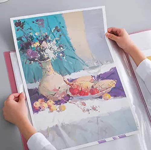 Image of Display Book File and Folder A3 Size (40 Leaf) for Certificates, Super Deluxe Quality, Transparent Sleeves Pocket, Presentation Files (2)