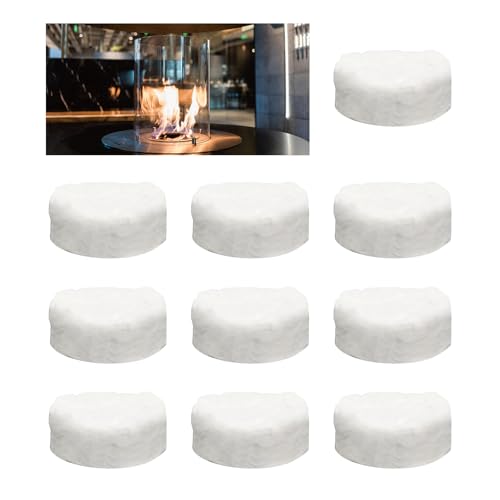 10 unidades de lana de cerámica para bioetanol – Chimenea Esponja de cerámica para estufa de bioetanol – Lana cerámica lana cerámica – Interior Gel Chimenea de mesa etanol Ceramic Sponge Ceramic Wool