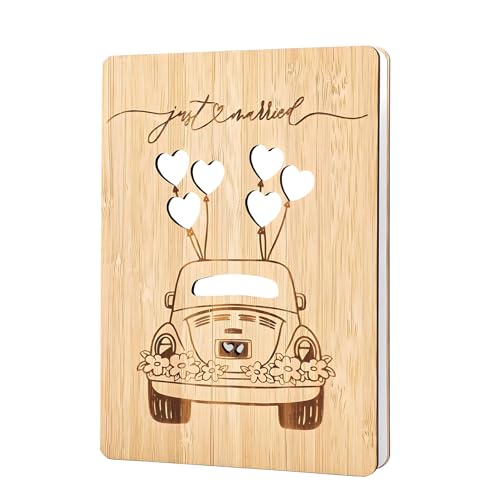 Gekamoyue Cartão para oferecer dinheiro casamento, cartão de felicitação presente de madeira com flor, presente para namorados, envelope para presente dinheiro casamento para amigos casais namorados