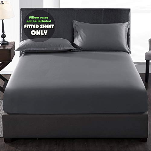 Cosmoplus Fitted Sheet- Cosmoplus Queen Fitted Sheet Only(No Flat Sheet Or Pillow Shams),4 Way Stretch Micro-Knit,Snug Fit,Wrinkle Free,For Standard Mattress And Air Bed Mattress From 8 Inch Up To 14",Gray thumb #3
