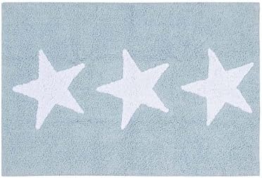 Washable Rug Three Stars - Blue - 120x80 cm