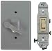 Made in USA Electrical Box Outlet Cover & Single Pole Switch Kit - Gray