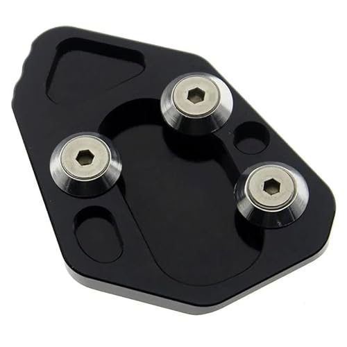 Vergrößerungspad CNC-Aluminium-Seitenständerverbreiterung Für F800R F800S F800ST F800GT (2009–2015, HP2 Sport 08–10) seitlichen Stützplatte(SCHWARZ)