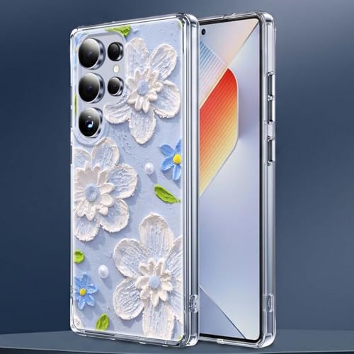 Image of Back Cover for Samsung Galaxy S25 Ultra Designer, Printed,Transparent,Flexible, Silicon -D3165