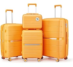 Amazon.com | Xurwiin Luggage Sets 4 Piece, Hard Shell