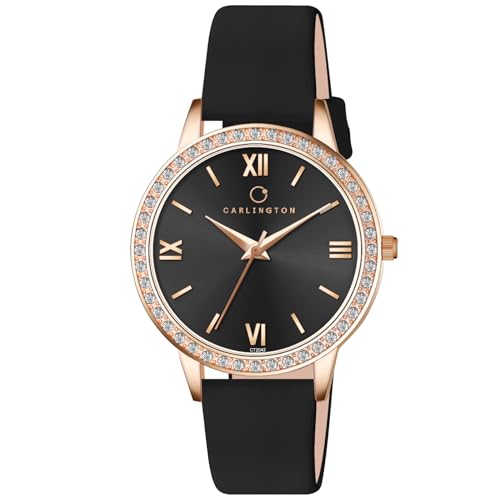 Carlington Iconic Analog Watches for Women with Premium Leather Strap – CT 2042