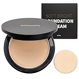 Bellasophy Compact Pur Mineral Creamy Soft Smooth Matte Full Coverage Foundation Long Lasting with The Sponge-Classic Ivory