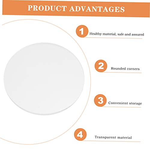 Corhad 8 Pcs Markers For Acrylic Craft Table Diy Picture Clear Flat Cm/Signs Crafting Frame Disc Base Art Panel Round Diameter Milestone Premium Thickness Cake Frames Projects Painting #TOP5